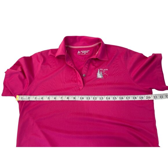 Bermuda Sands Pink Large Short Sleeve LOGO Golf Shirt 31a - Picture 4 of 9